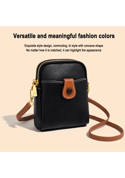 Günlük Deri Crossbody Çanta, Çok Fonksiyonlu Bozuk Para Cüzdanı (Yurt Dışından) fırsatları