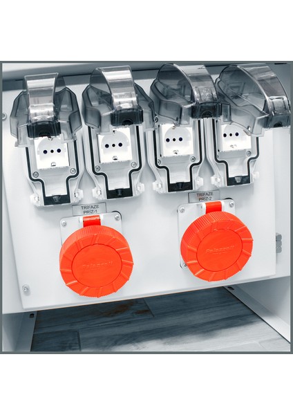 (Harici Tip) IP66 Kombinasyon Panosu 2ad. 5x32A, 4ad. Schuko Priz 16A