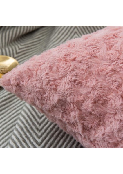 Peluş Yastık Kılıfı-Pembe (Yurt Dışından)