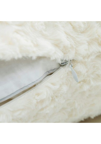 Peluş Yastık Kılıfı-Bej (Yurt Dışından)