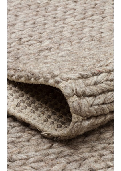 Jade Basketweave Brown Natural Kazak Örgü Desenli El Dokuma Örgü Halı indirimleri
