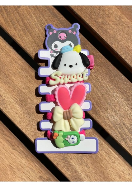 5'li Figürlü Pens Lastik Toka Set Ekru SBT1715