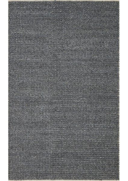 Jade Basketweave Antrasıt Natural Kazak Örgü Desenli El Dokuma Örgü Halı