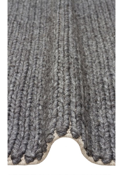 Jade Basketweave Antrasıt Natural Kazak Örgü Desenli El Dokuma Örgü Halı fırsatları