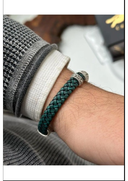 Erkek Bileklik - Taşlı Desenli Kare Model Erkek Çelik Bileklik fiyatları