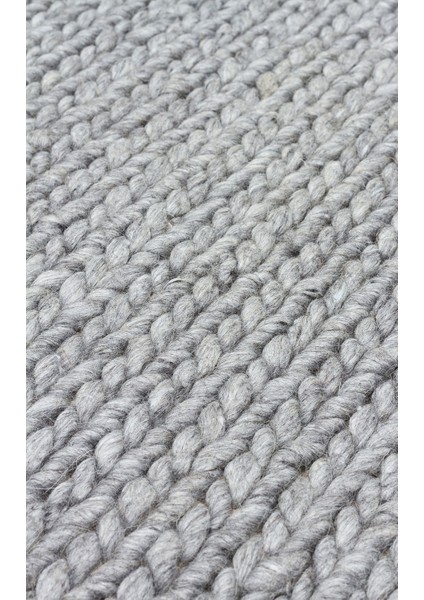 Jade Basketweave Grey Natural Kazak Örgü Desenli El Dokuma Örgü Halı fırsatları