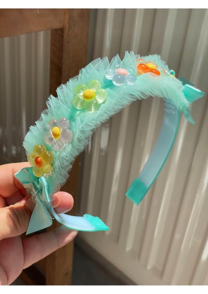 Çiçek Figürlü Taraklı Taç Mint SBT1716