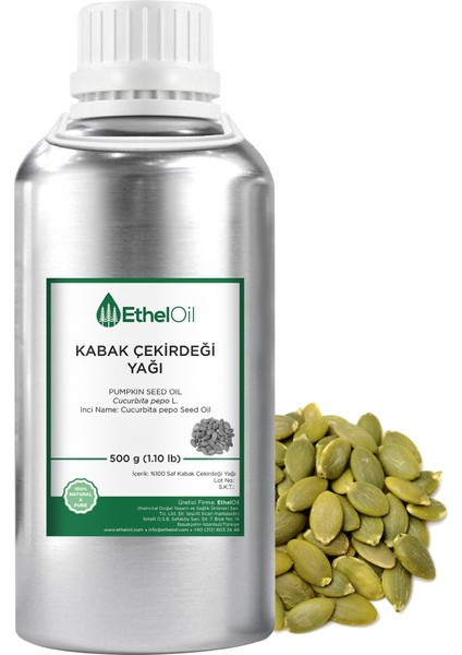 Kabak Çekirdeği Sabit Yağı - Etheloil - 500 gr - %100 Saf ve Sabit Yağ – Üretici Firma, Yüksek Kalite, Toptan Satış - Pumpkin Seed Oil- Cucurbita Pepo L.