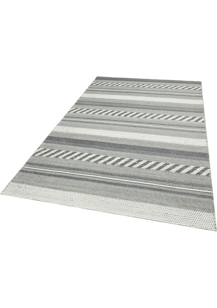 Jade JD05 Grey Natural Kazak Örgü Desenli El Dokuma Örgü Halı modelleri