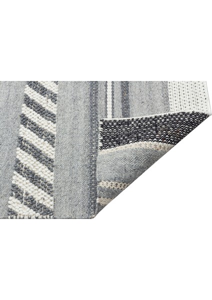 Jade JD05 Grey Natural Kazak Örgü Desenli El Dokuma Örgü Halı fırsatları