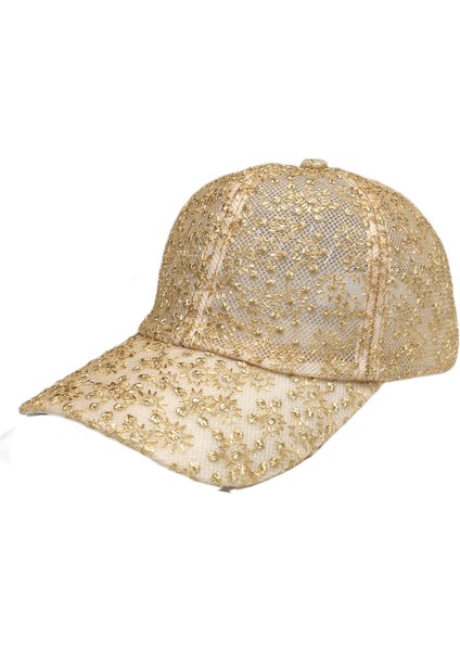 Eva Kadınlar Yaz Küçük Çiçek Ince Nefes Alabilen Örgü Şapka Ördek Dil Şapkası - Karanlık Haki (Yurt Dışından)