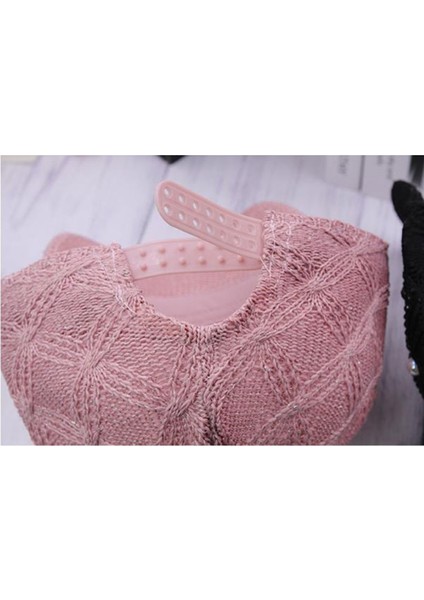 Eva Moda Rhinestone Ekose Kapak Örgü Nefes Alabilen Kadın Güneş Şapkası - Pembe (Yurt Dışından) fırsatları