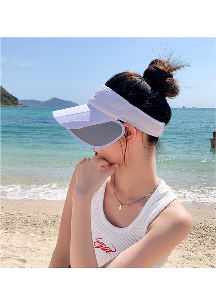 Eva Yaz Kadınların Açık Plajı Güneşlik Güneş Koruyucu Çekme Top Hat - Mor (Yurt Dışından) indirimleri