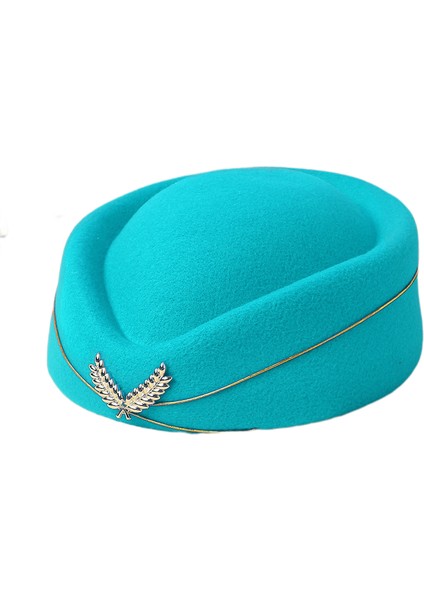 Eva Maonai Bailey Havayolları Uçuş Görevlisi Şapka Kadın Grup Dans Performans Şapkası Otel Ön Büro Görgü Hat - Azure (Yurt Dışından)