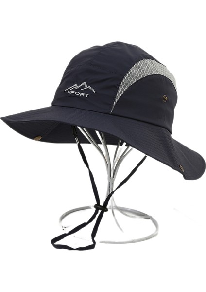 Eva Açık Hızlı Kurutma Balıkçı Şapkası Unisex Yaz Renk Eşleşen Güneş Kremi Şapka Kampı Dağcılık Şapkası - Navy Blue (Yurt Dışından)
