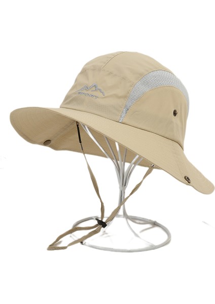 Eva Açık Hızlı Kurutma Balıkçı Şapkası Unisex Yaz Renk Eşleşen Güneş Kremi Şapka Kampı Dağcılık Şapkası - Beige (Yurt Dışından)