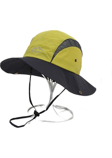 Eva Açık Hızlı Kurutma Balıkçı Şapkası Unisex Yaz Renk Eşleşen Güneş Kremi Şapka Kampı Dağcılık Şapkası - Yellow (Yurt Dışından)