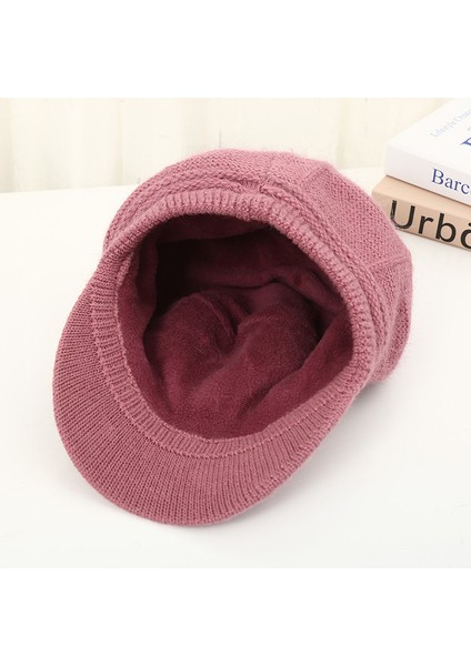 Eva Kış Kadın Moda Tavşan Saç Şapkası Bere Ördek Dil Şapkası - Pink (Yurt Dışından) indirimleri