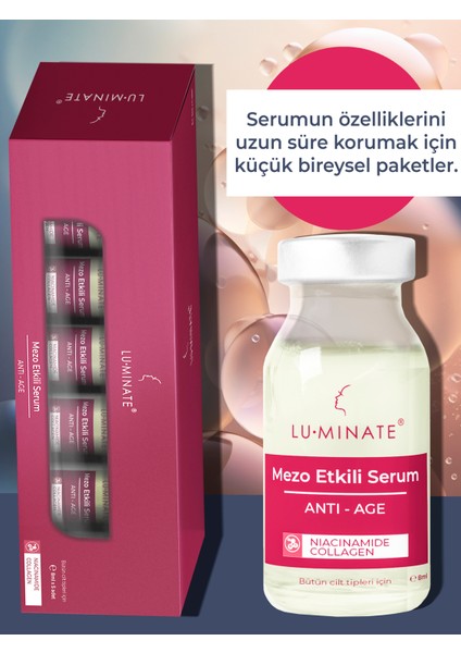 Anti-Age Cilt Serum Niaciamide Hyaluron Kolajen Yaşlanma Önleyici ve Gençleştirici Krem 5*8 ml modelleri