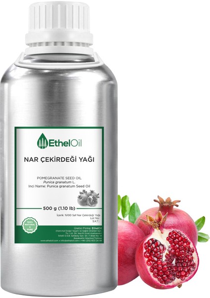 Nar Çekirdeği Sabit Yağı - Etheloil - 500 gr - %100 Saf ve Sabit  Yağ – Üretici Firma, Yüksek Kalite, Toptan Satış - Pomegranate Seed Oil- Punica Granatum L.