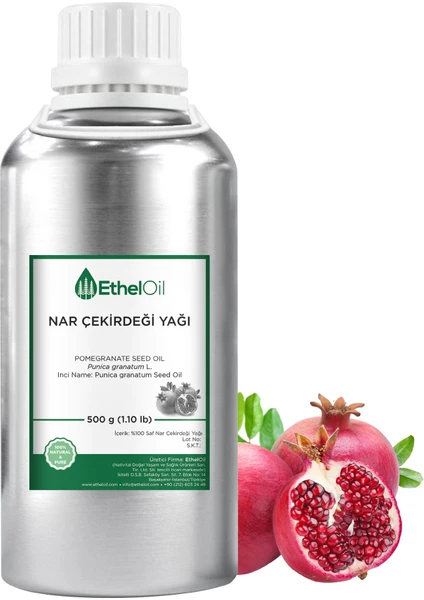 Nar Çekirdeği Sabit Yağı - Etheloil - 500 gr - %100 Saf ve Sabit  Yağ – Üretici Firma, Yüksek Kalite, Toptan Satış - Pomegranate Seed Oil- Punica Granatum L.