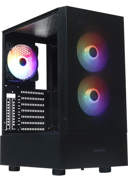 DARK DKCHGT GT 3X12CM FRGB FAN, USB3.0, AKRİLİK YAN PANEL, ÖN MESH ATX OYUNCU KASASI