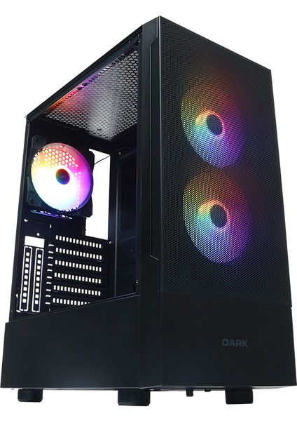 DARK DKCHGT GT 3X12CM FRGB FAN, USB3.0, AKRİLİK YAN PANEL, ÖN MESH ATX OYUNCU KASASI