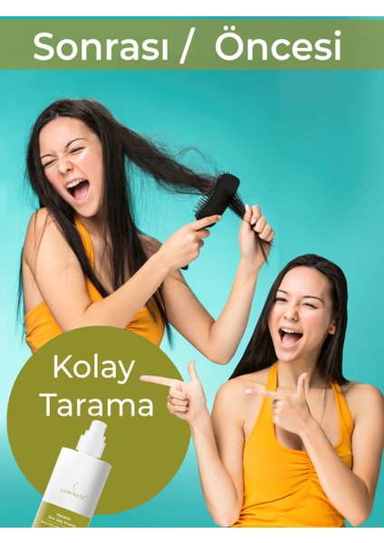 Saç Kremi Keratin Ve Argan Yağı Düzleştirici Kolay Tarama Spreyi Isı Koruyucu Hızlı Saç Uzatma Sütü