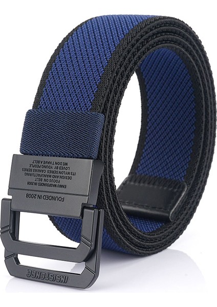 120 cm Erkek Bel Kemeri - Siyah / Mavi (Yurt Dışından)