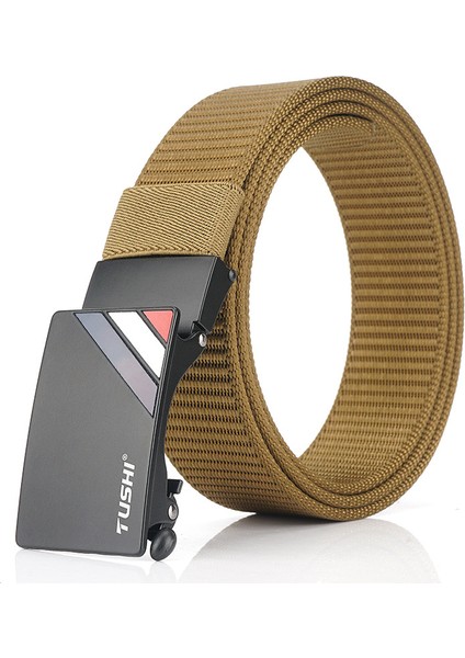 Otomatik Toka Kemer Erkek Naylon Örgülü Kemer (Yurt Dışından)