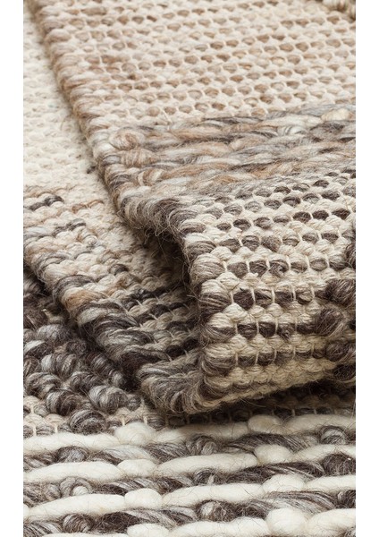 Jade Jd 01 Grey Natural Kazak Örgü Desenli El Dokuma Örgü Halı indirimleri