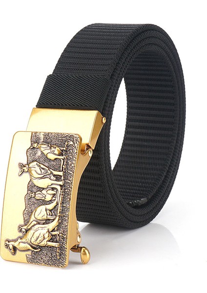 Erkek Için Dişsiz Alaşımlı Otomatik Tokalı Naylon Kemer (Yurt Dışından)