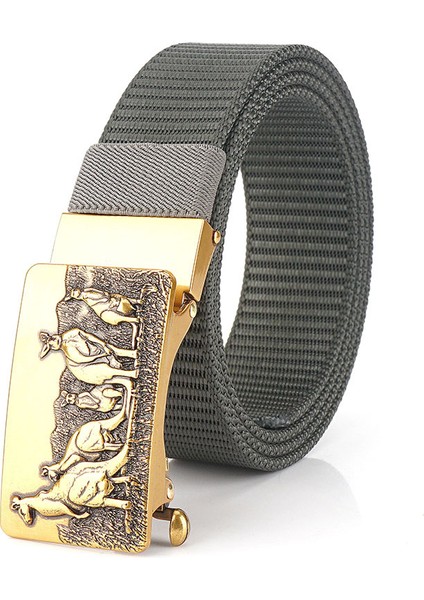 Erkek Için Dişsiz Alaşımlı Otomatik Tokalı Naylon Kemer (Yurt Dışından)