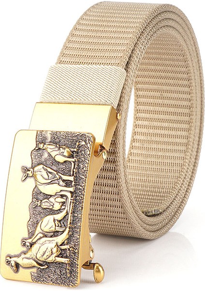 Erkek Için Dişsiz Alaşımlı Otomatik Tokalı Naylon Kemer (Yurt Dışından)