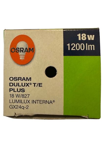 Dulux T/e 18W 827 2700K Sarı Işık 4 Pinli GX24Q-2 Duylu (2 Adet)