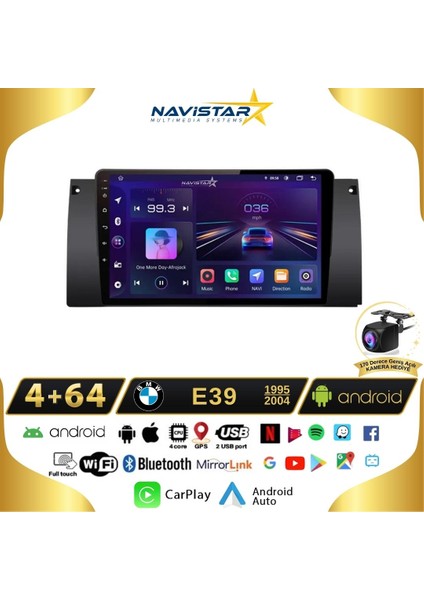 Bmw E39 1995-2004 Model 4gb + 64GB Android 13 Kablosuz Carplay N