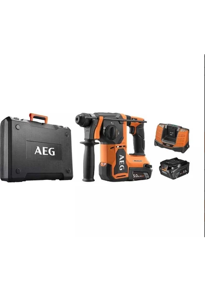 Aeg Bbh 18BL2-502C 18V 5AH Çift Akülü Kömürsüz Kırıcı Delici