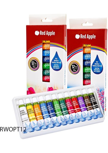 Su Bazlı Yağlı Boya 12 Renk x 12 ml
