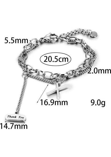 Erkek Titanyum Çelik Bileklik - Gümüş (Yurt Dışından) fırsatları