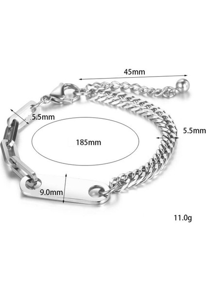 Erkek Titanyum Çelik Bileklik - Gümüş (Yurt Dışından) modelleri