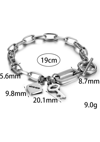 Erkek Titanyum Çelik Bileklik - Gümüş (Yurt Dışından) modelleri