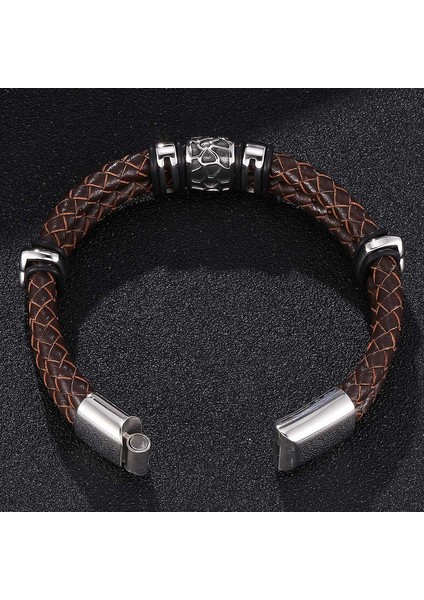 Paslanmaz Çelik Erkek Bileklik - Kahverengi (Yurt Dışından) fiyatları