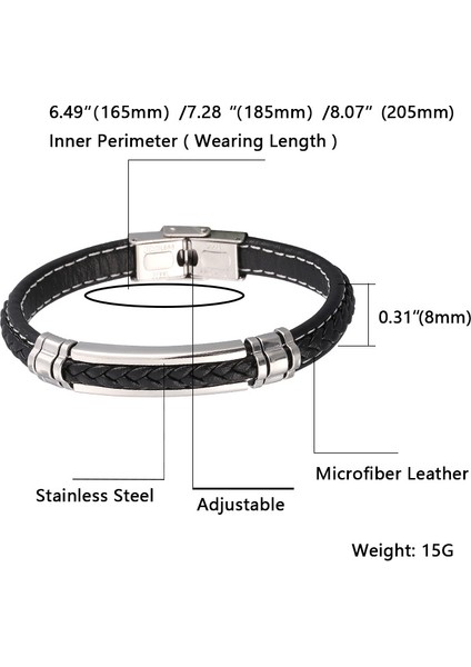 Erkek Deri Bileklik - Siyah (Yurt Dışından) fırsatları