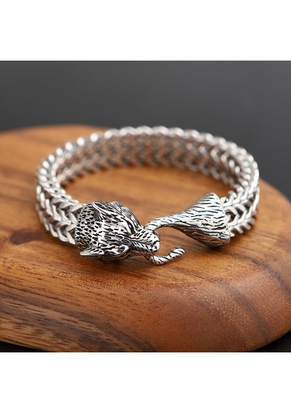 Retro Erkek Bileklik - Gümüş (Yurt Dışından) fiyatları
