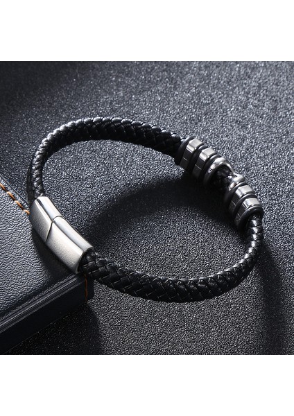 Paslanmaz Çelik Erkek Örgü Bileklik - Siyah (Yurt Dışından) modelleri
