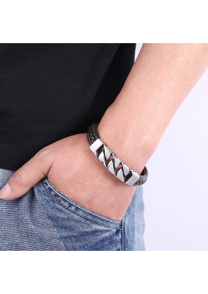 Erkek Toka Detaylı Bileklik - Kahverengi (Yurt Dışından) fiyatları