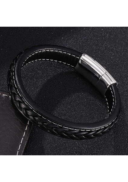 Erkek Örgü Bileklik - Siyah (Yurt Dışından) modelleri