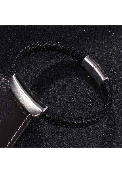 Erkek Örgü Bileklik - Siyah (Yurt Dışından) fırsatları
