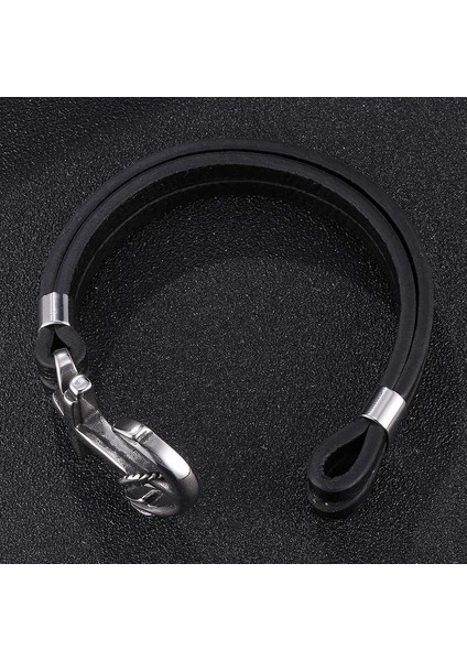 Çapa Retro Örgülü Erkek Bileklik - Siyah (Yurt Dışından) fiyatları