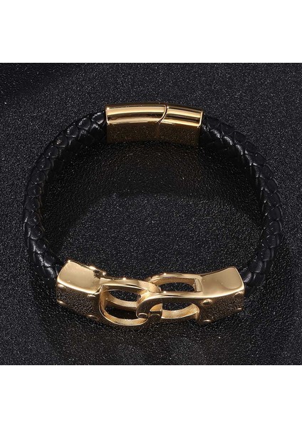 Titanyum Çelik Erkek Bileklik - Siyah (Yurt Dışından) fırsatları